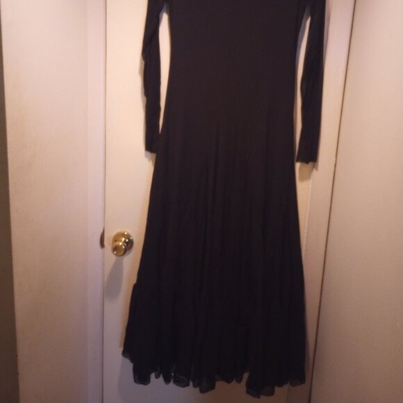 Newport News gorgeous long maxi dress blk size 12/14 New! - Picture 6 of 10